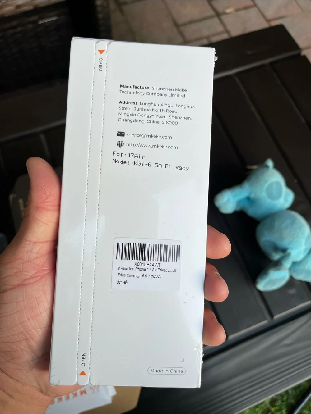 MEK Tempered Glass Screen Protector - White with Orange Accents